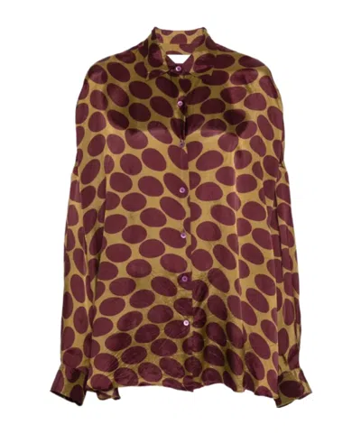 Dries Van Noten Long-sleeved Straight-hem Shirt In Multi