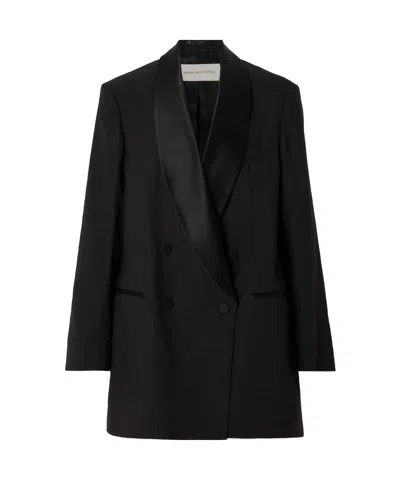 Dries Van Noten Long-sleeved Suit Coat In Black