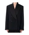 Dries Van Noten Sophisticated Wool Blend Jacket For Women In Black