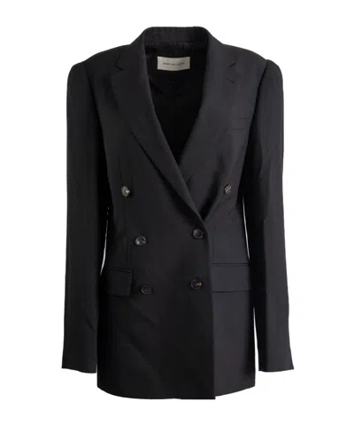 Dries Van Noten Long-sleeved Suit Jacket In Black