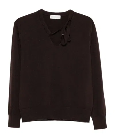 Dries Van Noten Long-sleeved Sweater In Black