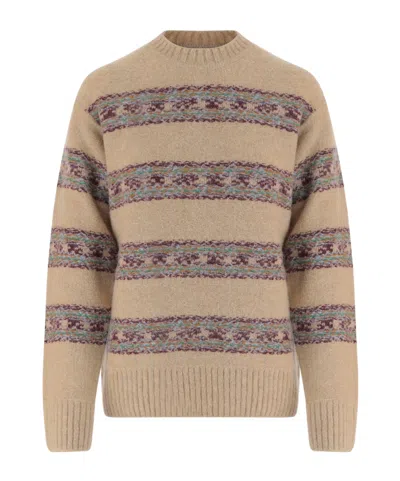 Dries Van Noten Long-sleeved Sweater In Brown