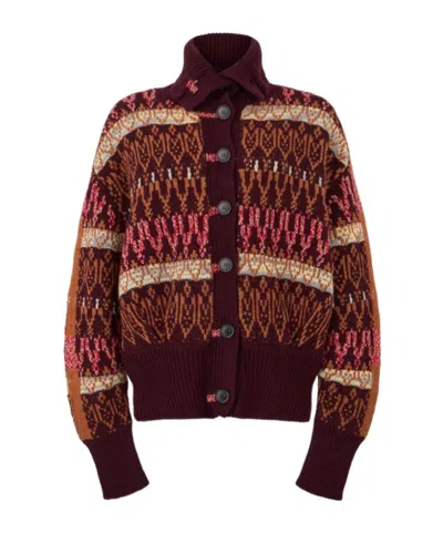 Dries Van Noten Long-sleeved Sweater In Brown