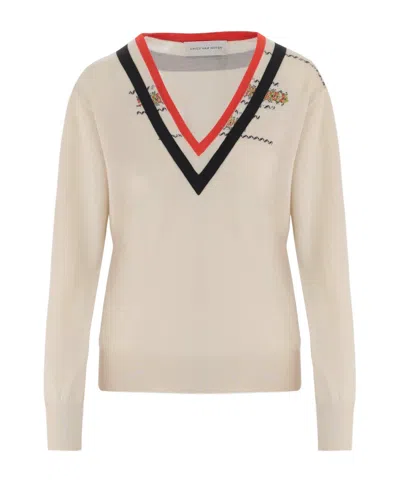 Dries Van Noten Long-sleeved Sweater In Neutral
