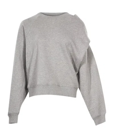 Dries Van Noten Long-sleeved Sweatshirt In Gray