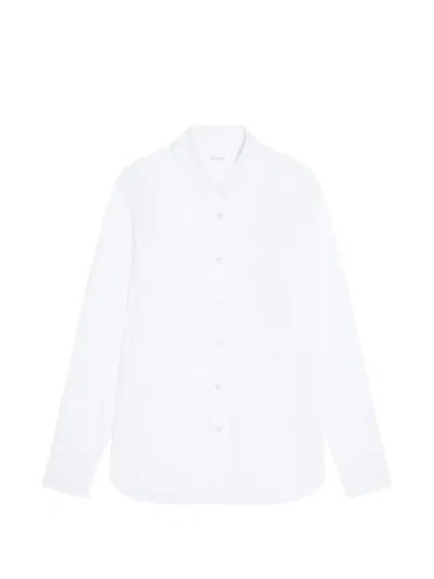 Dries Van Noten Loose Fit Classic Shirt In Cotton Poplin In White