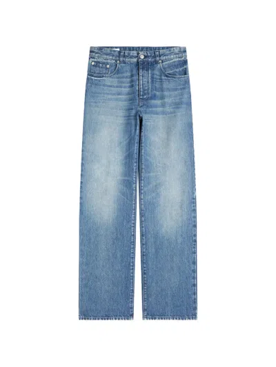 Dries Van Noten Mid-rise Straight-leg Baggy Jeans In Blue