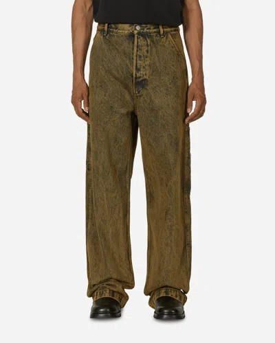 Dries Van Noten Loose Fit Denim Pants In Beige
