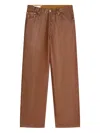 Dries Van Noten Brown Button-fly Jeans In Brown