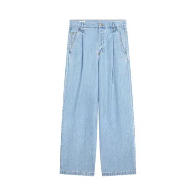 Pre-owned Dries Van Noten Loose Fit Penning Denim Pant 'light Blue' | Men's Size 34