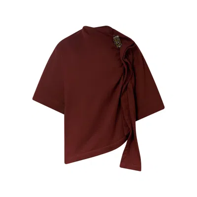 Dries Van Noten Loose Fit Short Sleeve Top In Red