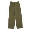 Dries Van Noten Loose Fit Wide Leg Pant In Khaki In Khaki