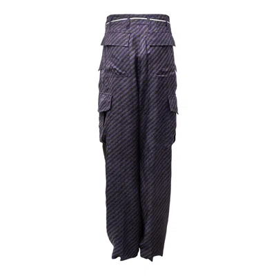 Dries Van Noten Loose Fit Workwear Trousers In Purple
