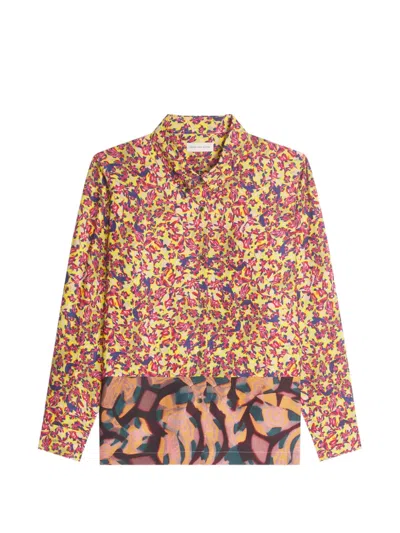 Dries Van Noten Loose Viscose Shirt In Orange