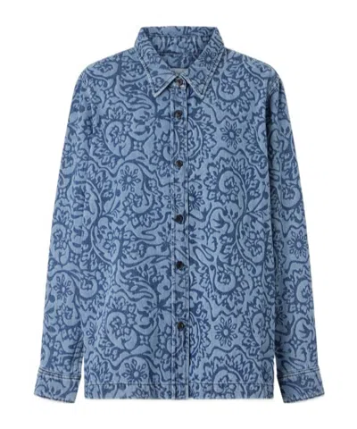 Dries Van Noten Loose-fitting Denim Shirt In Blue