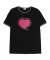 Dries Van Noten Love Pattern T-shirt In Black