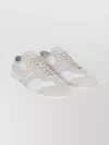 Dries Van Noten Leather Sneakers Low Profile Suede Panels Rubber Sole In Multi