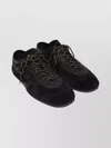 Dries Van Noten Suede Low Top Sneakers With Rubber Sole In Black