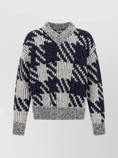 DRIES VAN NOTEN MACAO 2726 M.K. SWEATER V-NECK CHUNKY KNIT