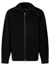 Dries Van Noten Black Wool Zip-up Cardigan In Black