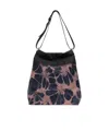 Dries Van Noten Mens Rust Floral-print Cotton Shoulder Bag In Black