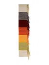 Dries Van Noten Wool Blend Scarf With Multicolor Fringed Edges In Multi