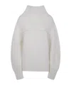 Dries Van Noten Cozy Turtle Neck Knit Sweater In White