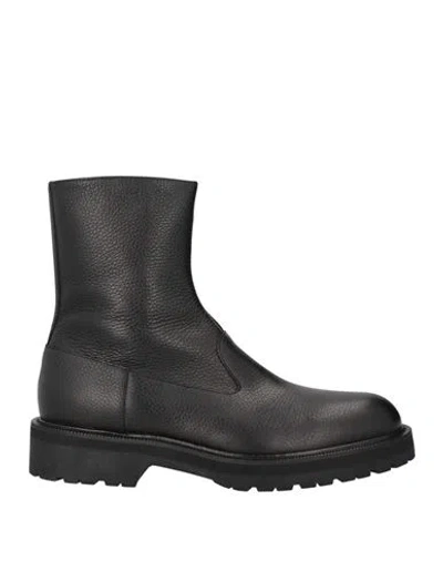 Dries Van Noten Man Ankle Boots Black Size 7.5 Leather