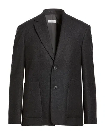 Dries Van Noten Man Blazer Charcoal Size L Wool In Gray