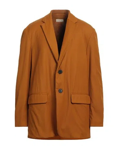 Dries Van Noten Orange Buttoned Blazer In Light Rust (700)