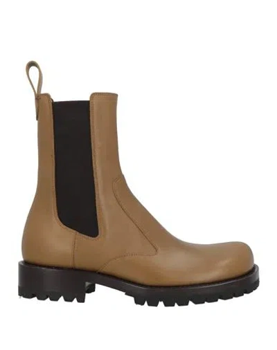 Dries Van Noten Man Boot Mustard Size 6 Soft Leather In Yellow
