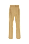 Dries Van Noten Camel Viscose Blend Pant In Brown