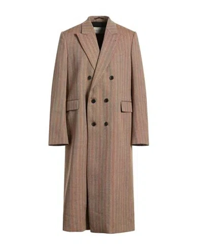 Dries Van Noten Man Coat Sand Size 46 Wool In Multi