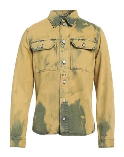 Dries Van Noten Curtis Vintage-wash Shirt In Yellow