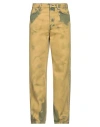 Dries Van Noten Mens Lime Washed Flap-pocket Denim Jacket In Yellow