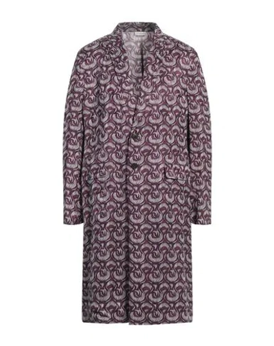 Dries Van Noten Man Overcoat & Trench Coat Deep Purple Size 38 Viscose