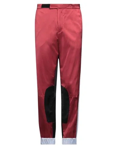 Dries Van Noten Red Paneled Trousers