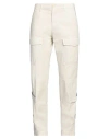 Dries Van Noten Off-white Velcro Tab Cargo Pants In White
