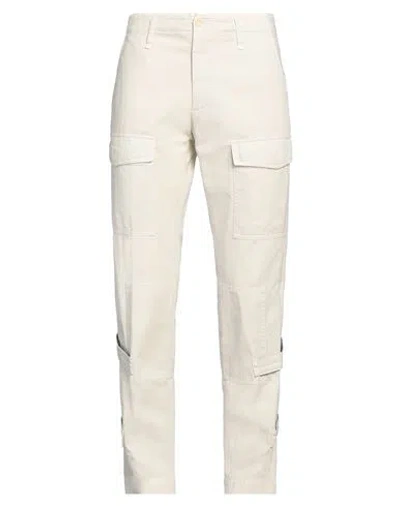 Dries Van Noten Off-white Velcro Tab Cargo Pants In 5 Ecru