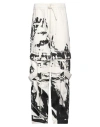 Dries Van Noten Man Pants Ivory Size M Cotton, Linen In White