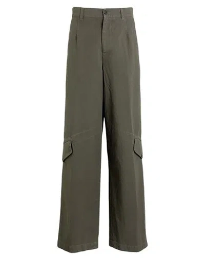 Dries Van Noten Man Pants Military Green Size 34 Cotton