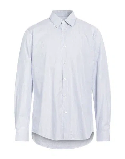Dries Van Noten Man Shirt Blue Size 42 Cotton In White