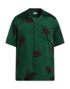 Dries Van Noten Man Shirt Green Size 40 Viscose
