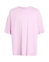 Dries Van Noten Man T-shirt Pink Size L Cotton