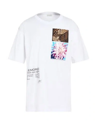 Dries Van Noten Man T-shirt White Size Xl Cotton