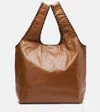 Dries Van Noten March Large Leather Tote Bag In Brown