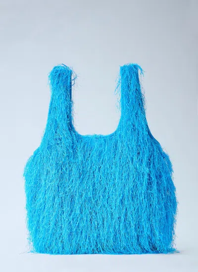 Dries Van Noten Marche Medium Tote Bag In Blue