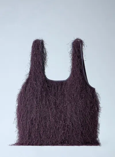 Dries Van Noten Marche Medium Tote Bag In Purple