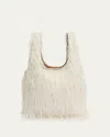 Dries Van Noten Women Large Tote Bag With Fringe In White