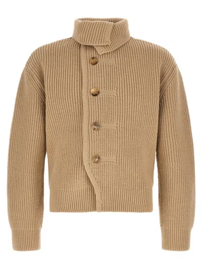 Dries Van Noten Marino Cardigan In Brown